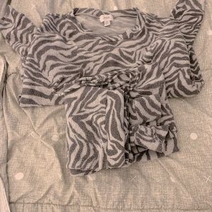 Zebra Print Pajama Set